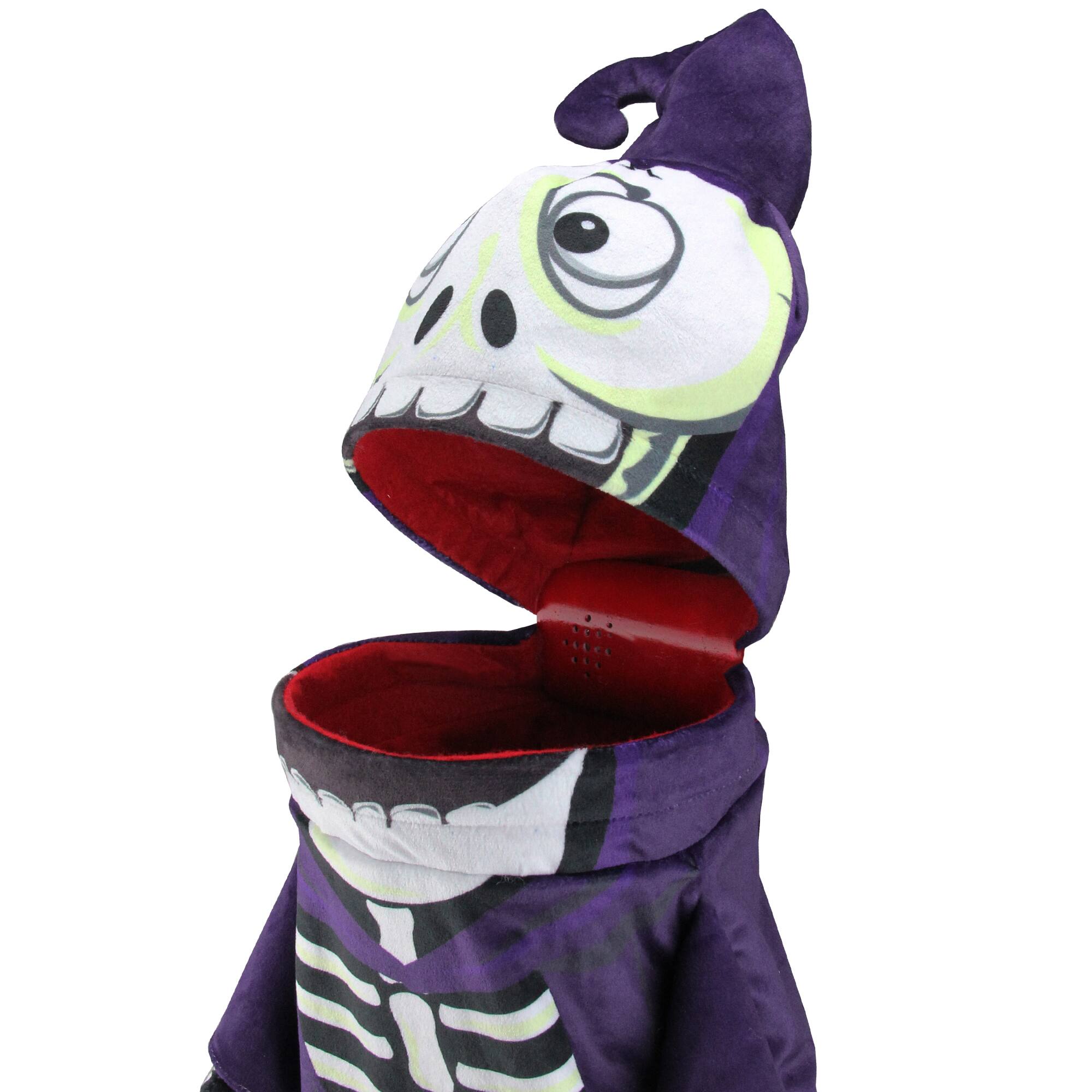 24" Purple & Black Skeleton Child Halloween Trick or Treat Bag